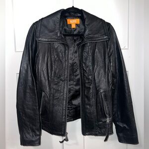 Michael Kors women’s moto leather jacket; genuine leather!